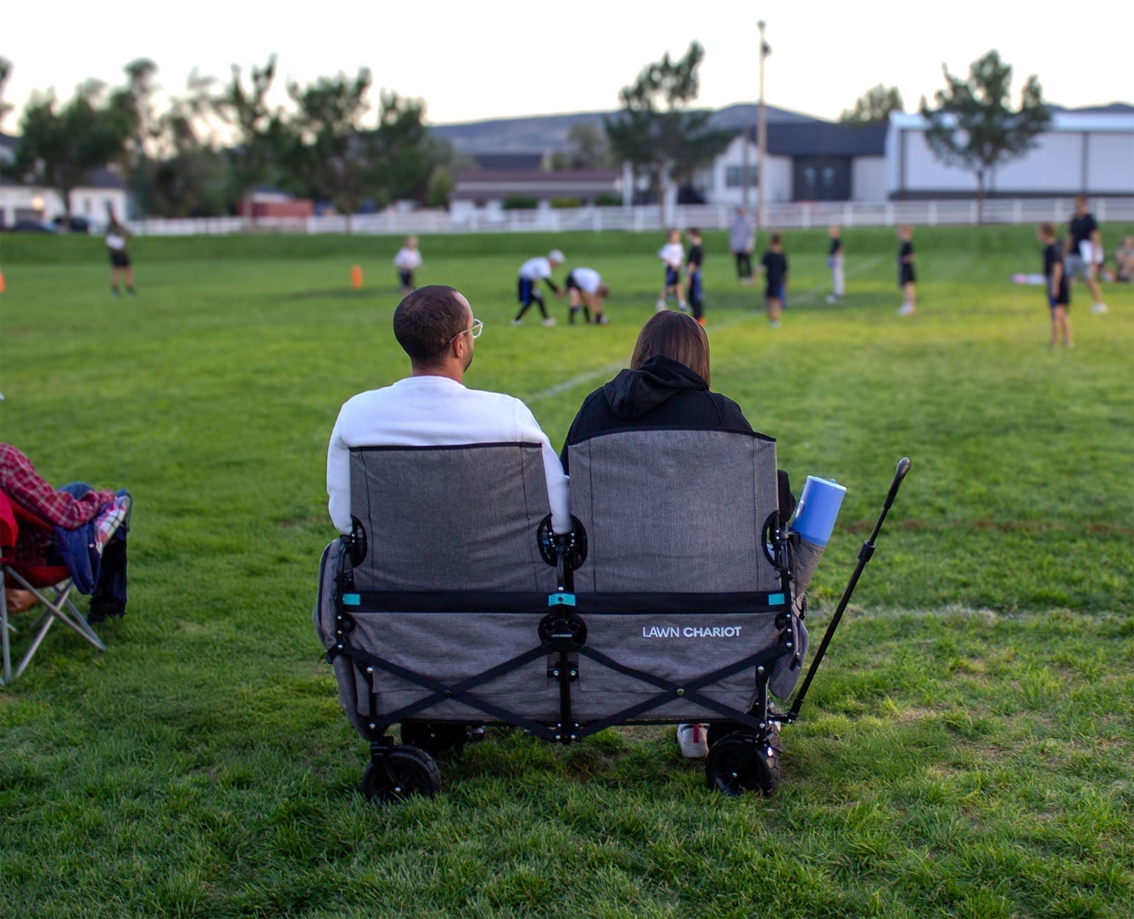The Sideline Wagon with Adult-Height Seats & Hidden Under-Seat Storage