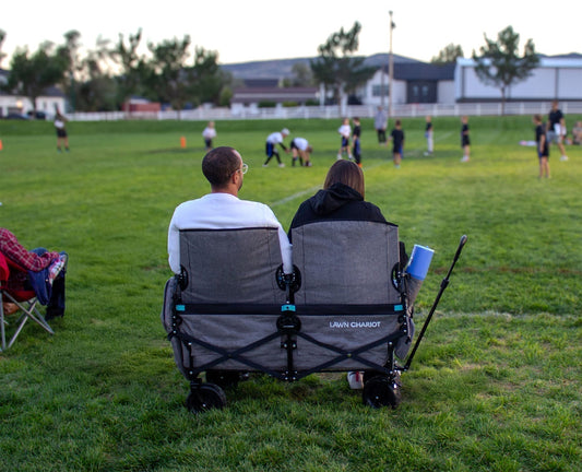 The Sideline Wagon with Adult-Height Seats & Hidden Under-Seat Storage